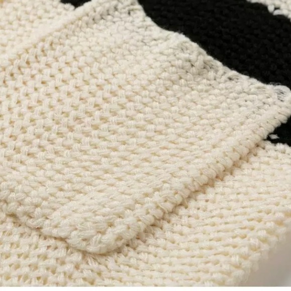 Striped Knit Long Open Cardigan Pocket Sweater - Picture 5 of 5